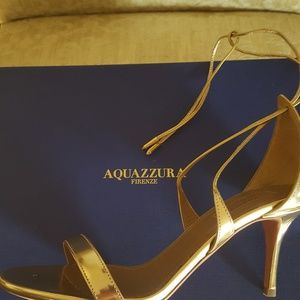Gold Aquazzura shoes